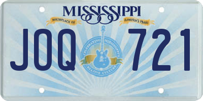 MS license plate JOQ721