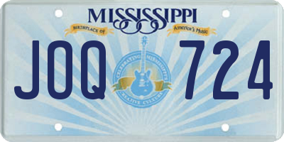 MS license plate JOQ724