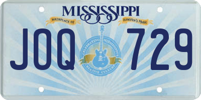 MS license plate JOQ729