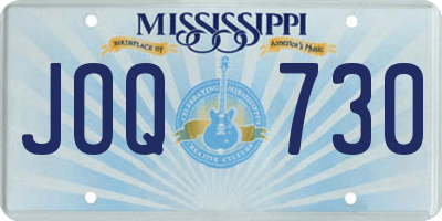 MS license plate JOQ730