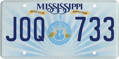 MS license plate JOQ733