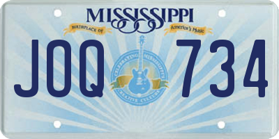 MS license plate JOQ734