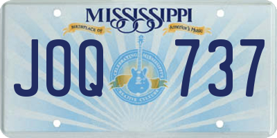 MS license plate JOQ737