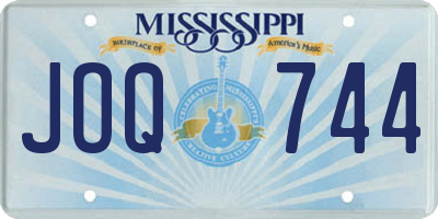 MS license plate JOQ744