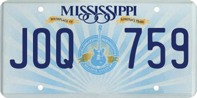 MS license plate JOQ759