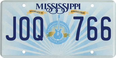 MS license plate JOQ766