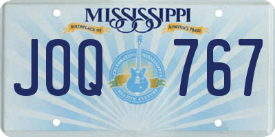 MS license plate JOQ767