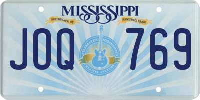 MS license plate JOQ769