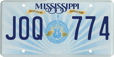 MS license plate JOQ774