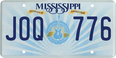 MS license plate JOQ776