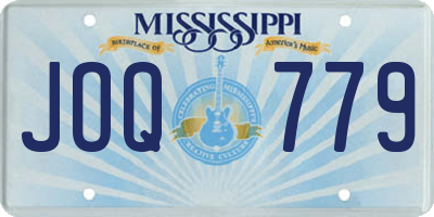 MS license plate JOQ779