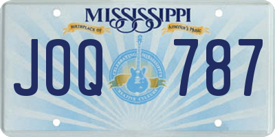 MS license plate JOQ787