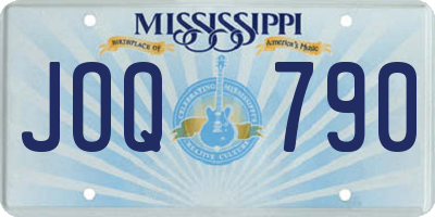 MS license plate JOQ790