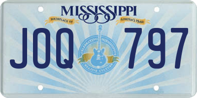 MS license plate JOQ797