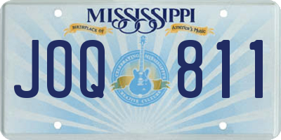 MS license plate JOQ811
