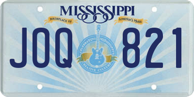 MS license plate JOQ821
