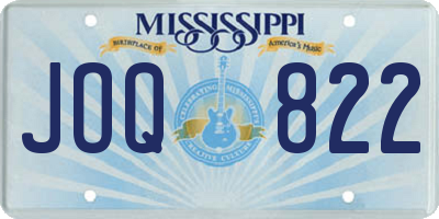 MS license plate JOQ822