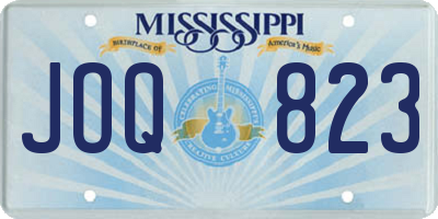 MS license plate JOQ823