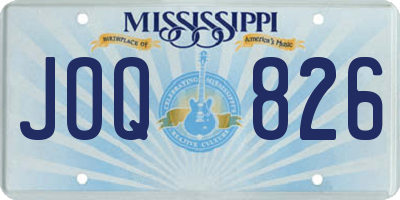 MS license plate JOQ826