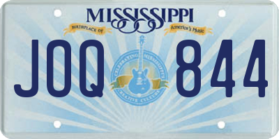 MS license plate JOQ844