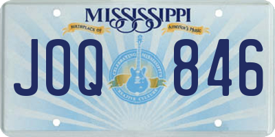 MS license plate JOQ846