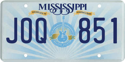MS license plate JOQ851
