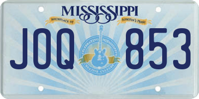 MS license plate JOQ853