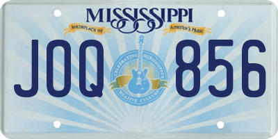 MS license plate JOQ856