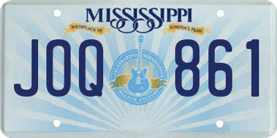 MS license plate JOQ861
