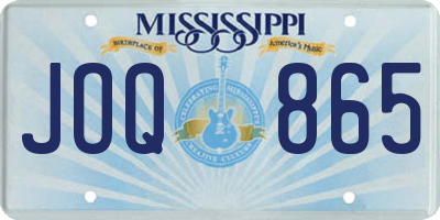 MS license plate JOQ865