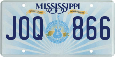 MS license plate JOQ866