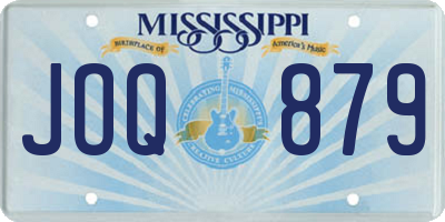 MS license plate JOQ879