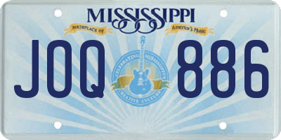 MS license plate JOQ886
