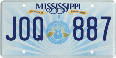 MS license plate JOQ887