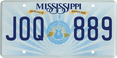MS license plate JOQ889