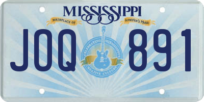MS license plate JOQ891
