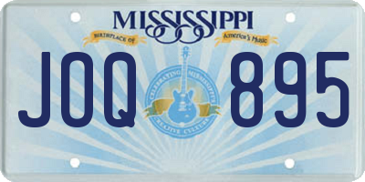 MS license plate JOQ895