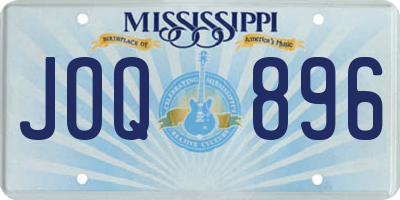 MS license plate JOQ896