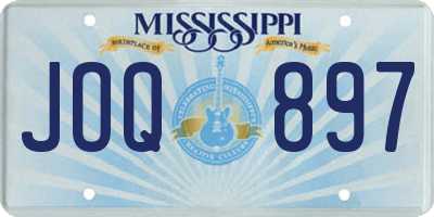 MS license plate JOQ897