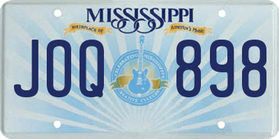 MS license plate JOQ898