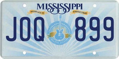 MS license plate JOQ899