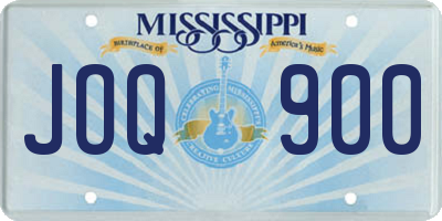 MS license plate JOQ900