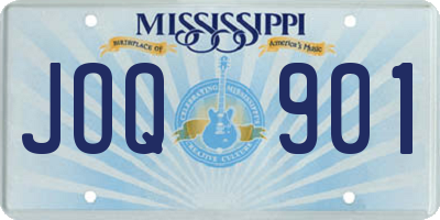 MS license plate JOQ901