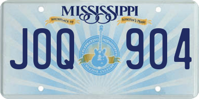 MS license plate JOQ904