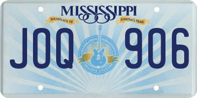 MS license plate JOQ906