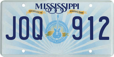 MS license plate JOQ912