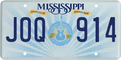 MS license plate JOQ914