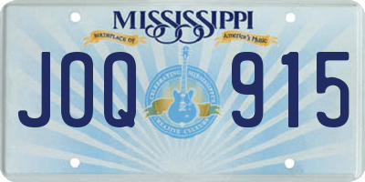 MS license plate JOQ915