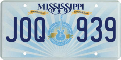 MS license plate JOQ939