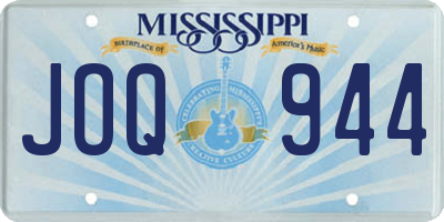 MS license plate JOQ944